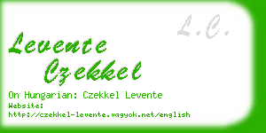 levente czekkel business card